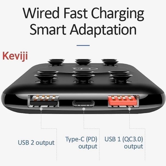 Keviji 10000mAh wireless Charging Power bank - Picture 3 of 8